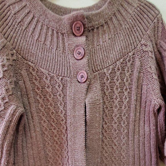 Heavy Knit Three Button Shrug - Picture 3 of 10